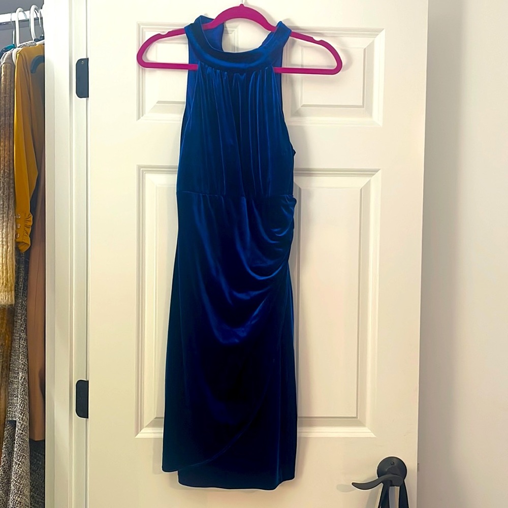 Electric Blue Velvet Vince Camaro Dress